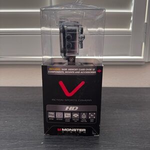 NEW Monster Vision Action Sports Camera + 16GB Memory Card Accessories UNOPENED